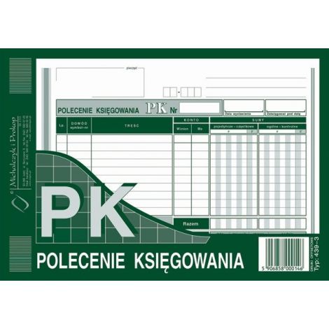 Druk MiP Polecenie Księgowania A5/80